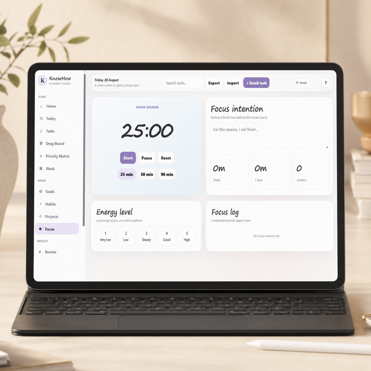 Digital Productivity Planner | Daily, Weekly, Habit & Goal Tracker